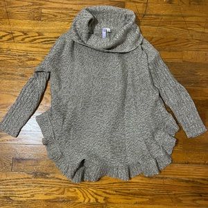 Alya ruffle hem cowl neck sweater